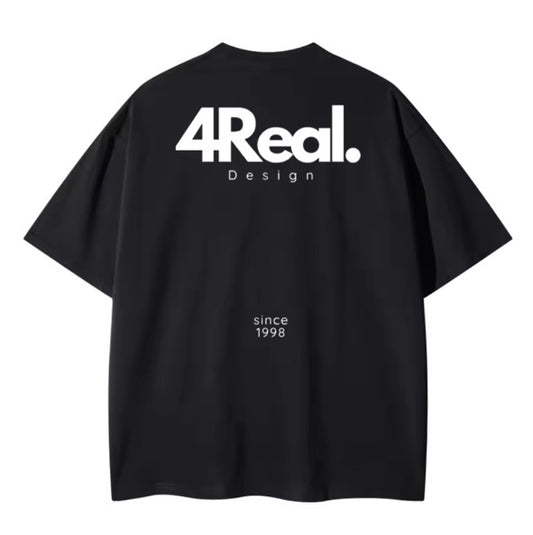 T-shirt 4REAL.DESIGN NOIR 100% COTON