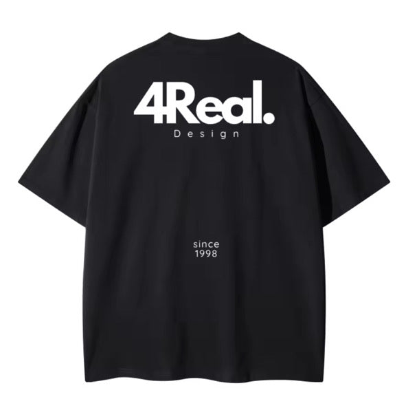 T-shirt 4REAL.DESIGN NOIR 100% COTON